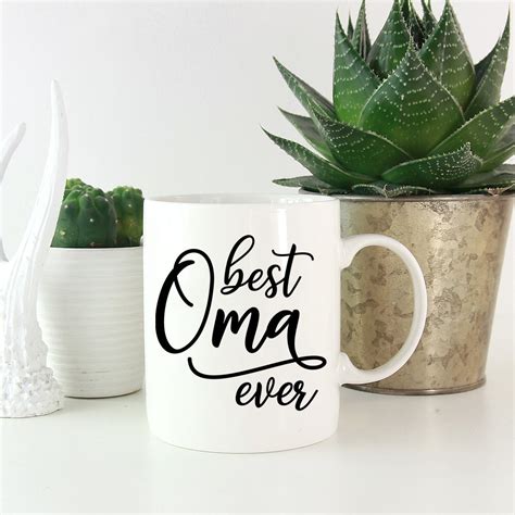 granny oma|Oma Mug Personalized Gift for Grandma, Floral Worlds Best。